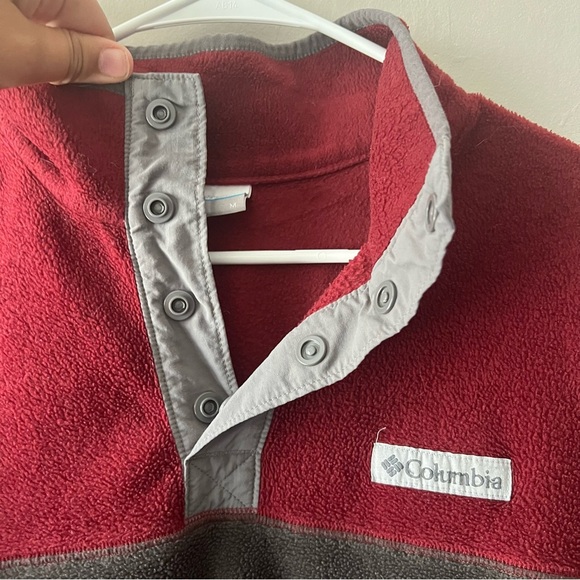Columbia Men's Red and Grey Steens Mountain Half Snap Fleece II Size Medium - Picture 5 of 5